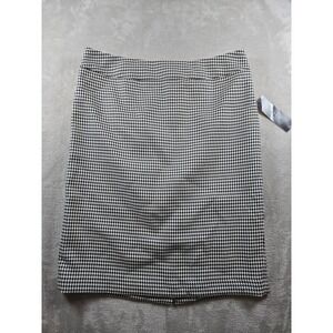 New Kasper Separates Skirt Womens Size 12 Black White Houndstooth Lined